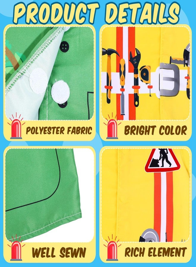 Jiuguva 12 Pcs Dress up Clothes for Kids Role Play Costume for Cosplay Career Costumes Astronaut Construction Worker Racer Engineer Pirate Painter Train Conductor Postman Pilot Barber Referee - Image 5