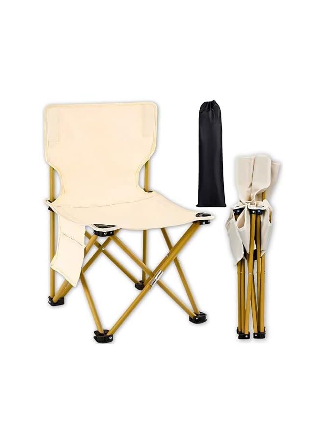 PROMASS Folding Camping Chair - Portable Lightweight Nylon Fabric Outdoor Chair With Cup Holder For Fishing, Beach, Picnic - Collapsible With Carry Bag, Durable, Easy To Use, For Kids - Image 2