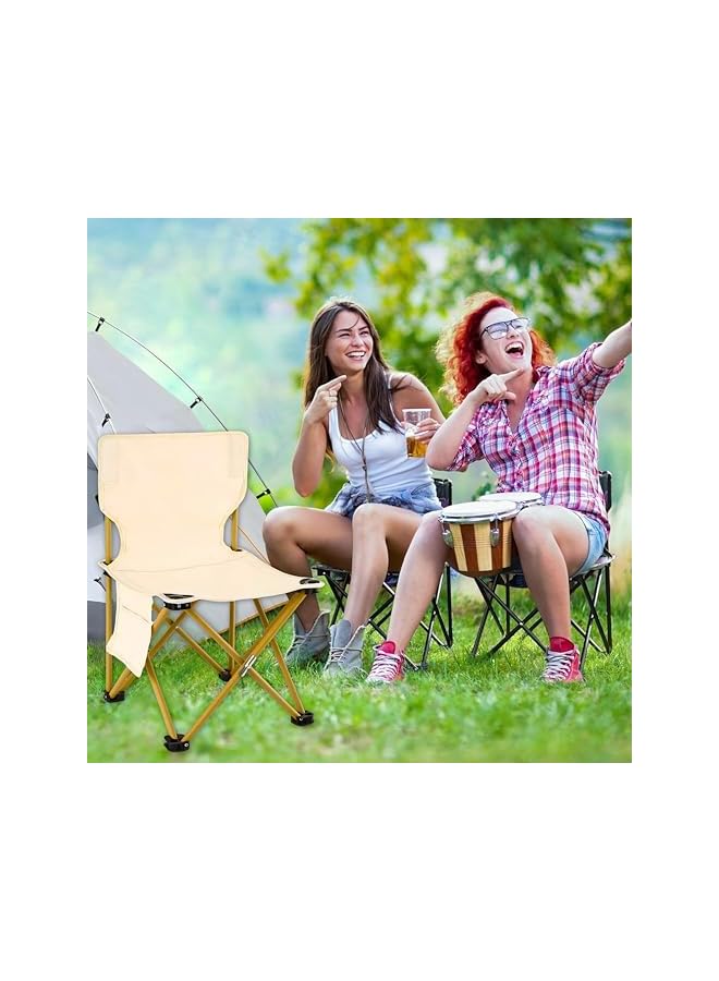 PROMASS Folding Camping Chair - Portable Lightweight Nylon Fabric Outdoor Chair With Cup Holder For Fishing, Beach, Picnic - Collapsible With Carry Bag, Durable, Easy To Use, For Kids - Image 3