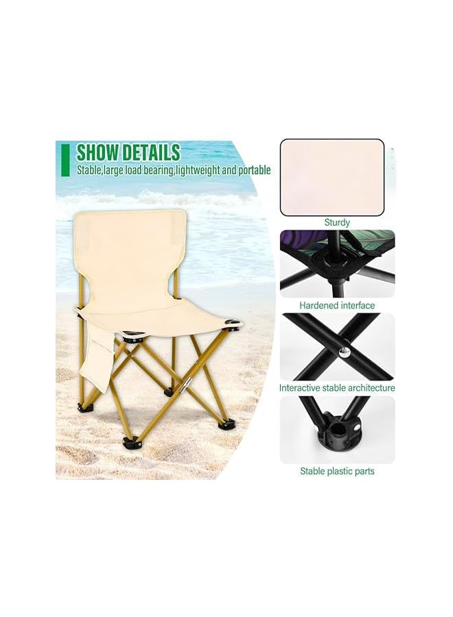PROMASS Folding Camping Chair - Portable Lightweight Nylon Fabric Outdoor Chair With Cup Holder For Fishing, Beach, Picnic - Collapsible With Carry Bag, Durable, Easy To Use, For Kids - Image 5