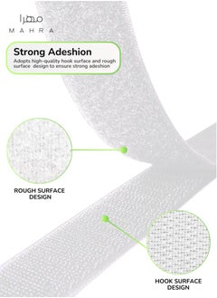Generic Set of 2 | White Hook and Loop Fastener Tape | 1 Inch in Width, 25 Yards per Roll | Non-Adhesive, Durable Closures for Fabric, Crafts, Apparel, Home Projects, DIY, and Holiday Decorations  - Image 3