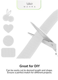 Generic Set of 2 | White Hook and Loop Fastener Tape | 1 Inch in Width, 25 Yards per Roll | Non-Adhesive, Durable Closures for Fabric, Crafts, Apparel, Home Projects, DIY, and Holiday Decorations  - Image 4