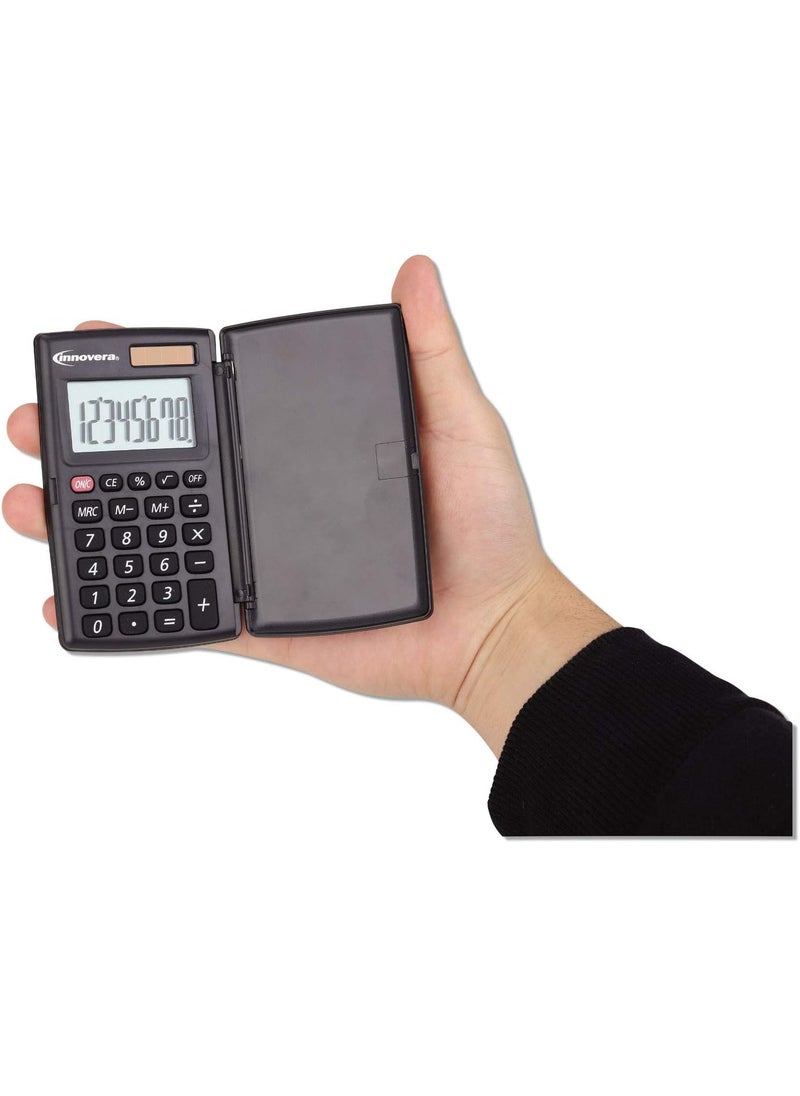 Innovera Innovera 15921 Pocket Calculator with Hard Shell Flip Cover 8Digit LCD  - Image 5
