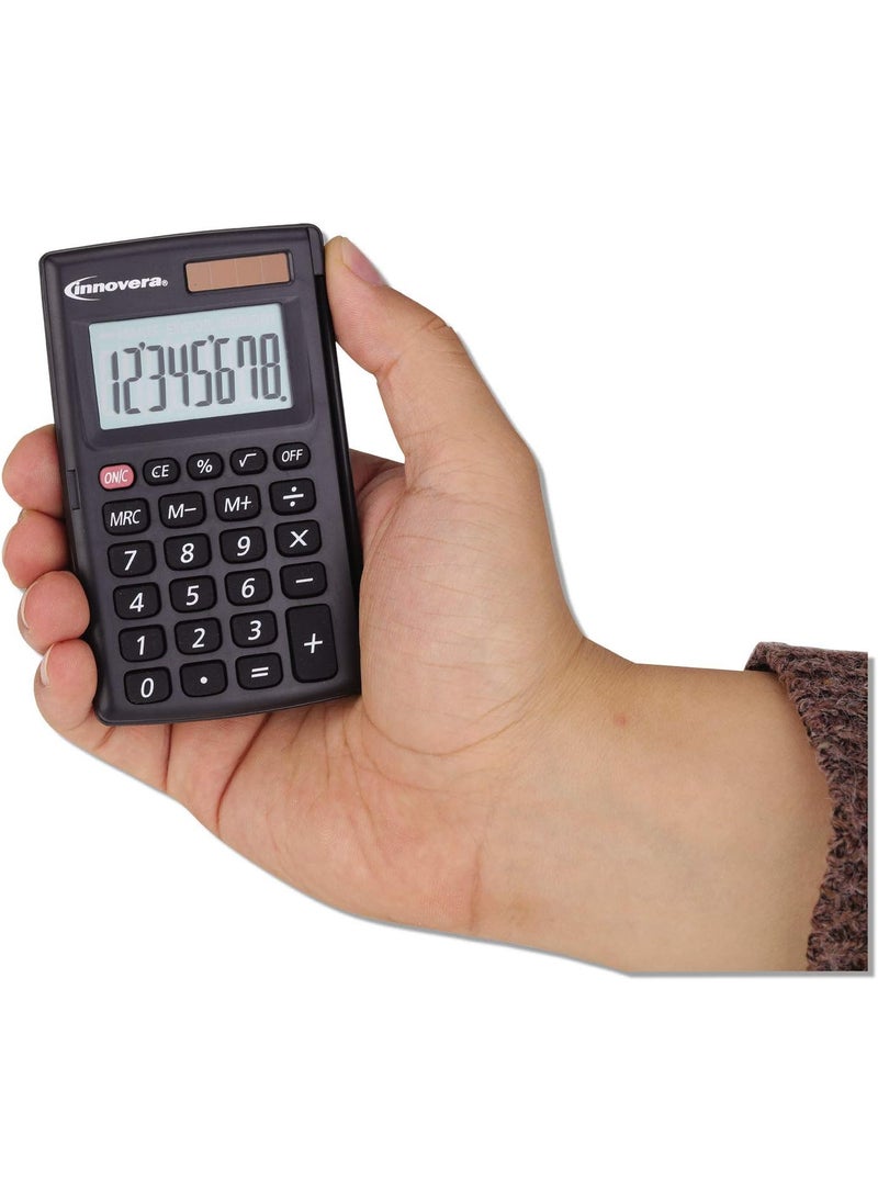 Innovera Innovera 15921 Pocket Calculator with Hard Shell Flip Cover 8Digit LCD  - Image 4