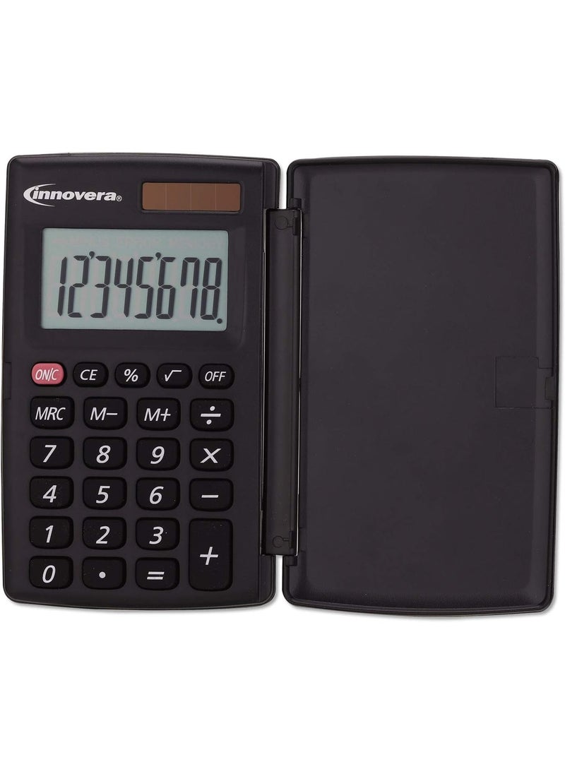 Innovera Innovera 15921 Pocket Calculator with Hard Shell Flip Cover 8Digit LCD  - Image 1
