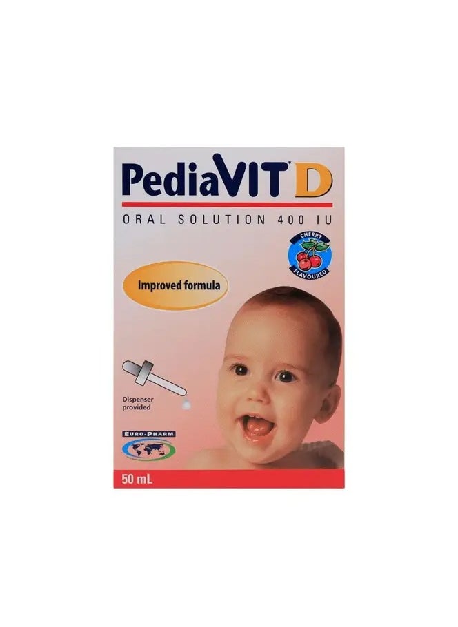 PediaVit Pediavit D Drops 50Ml Cherry Flavoured 