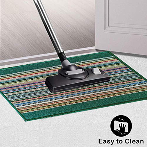 Status Contract Status Unique Design Floor Door Mats in Home Decor Soft Kitchen Living Area Bathroom Office Entrance Non-Slip Washable Dirt Trapper (38x 58 cm) (Purple) (Green) - Image 3