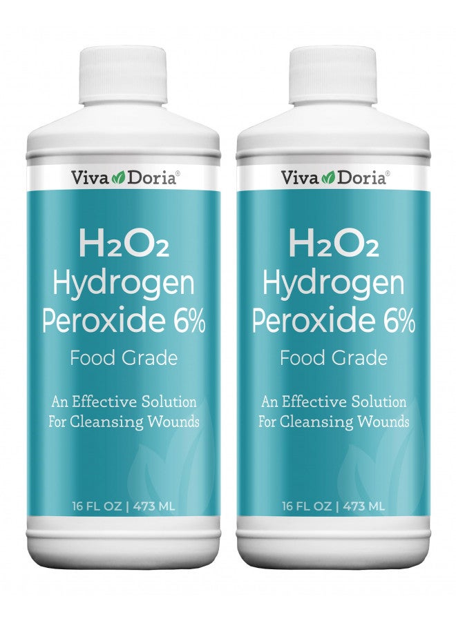 Viva Doria Hydrogen Peroxide 6 Percent, 20 Volume, Food Grade, 16 Fluid Ounce (2 Pack) - Image 1