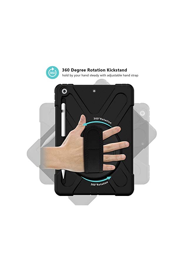 Procases ProCase iPad 10.2 Case 2021 iPad 9th/2020 iPad 8th/2019 iPad 7th Generation Case, Rugged Heavy Duty Shockproof Rotatable Kickstand Protective Cover for 10.2" iPad 9th/8th/7th Gen -Black - Image 4