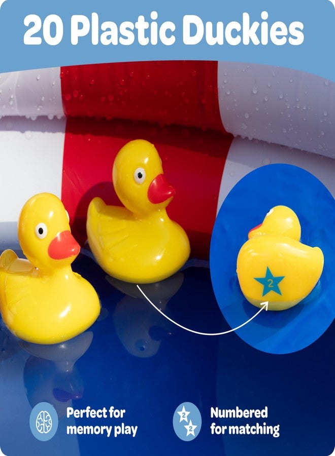 GRIP A POOL لعبة الكرنفال المطابقة لبركة البط، ألعاب خارجية لحفلات عيد ميلاد الأطفال، أنشطة ممتعة في يوم الميدان للأطفال من 4-8 سنوات، 3-5 سنوات - ألعاب مائية وألعاب خارجية للفناء الخلفي، لعبة الذاكرة، هدية عيد الفصح، لعبة صيفية - Image 3