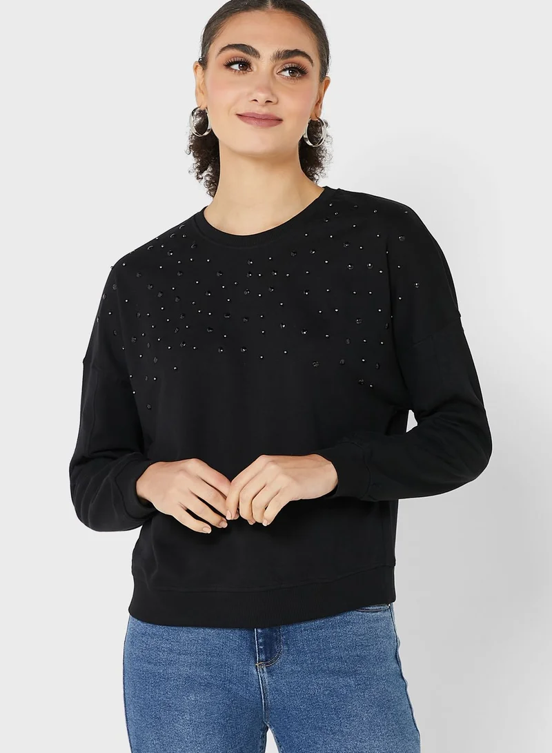 ONLY Printed Round Neck Sweater