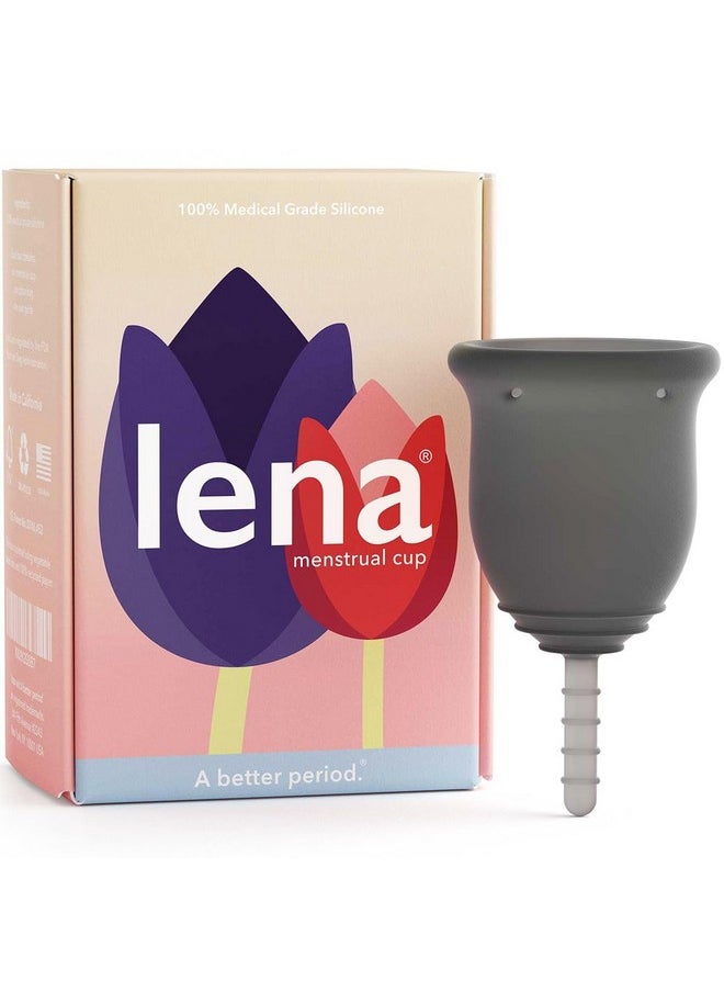 Menstrual Cup Reusable, Soft Silicone, Light & Heavy Flow, Beginner Use Ideal Alternative To Tampons, Pads, Period Underwear Period Solution Regular Capacity Gray