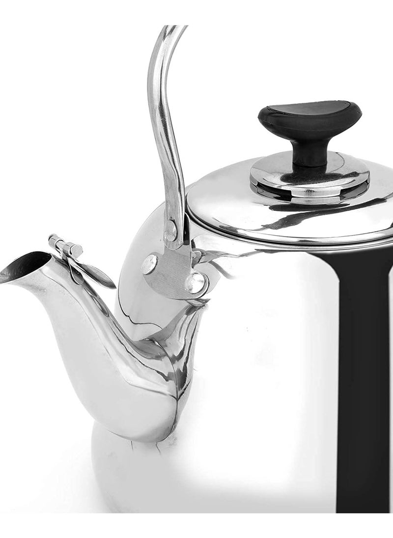 Generic - Stainless Steel Whistling Teapot 1 Liter, Silver sold by Black Fire - Image 1