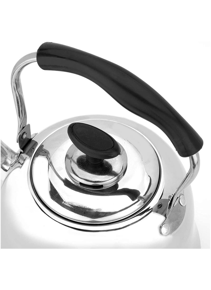 Generic - Stainless Steel Whistling Teapot 1 Liter, Silver sold by Black Fire - Image 1
