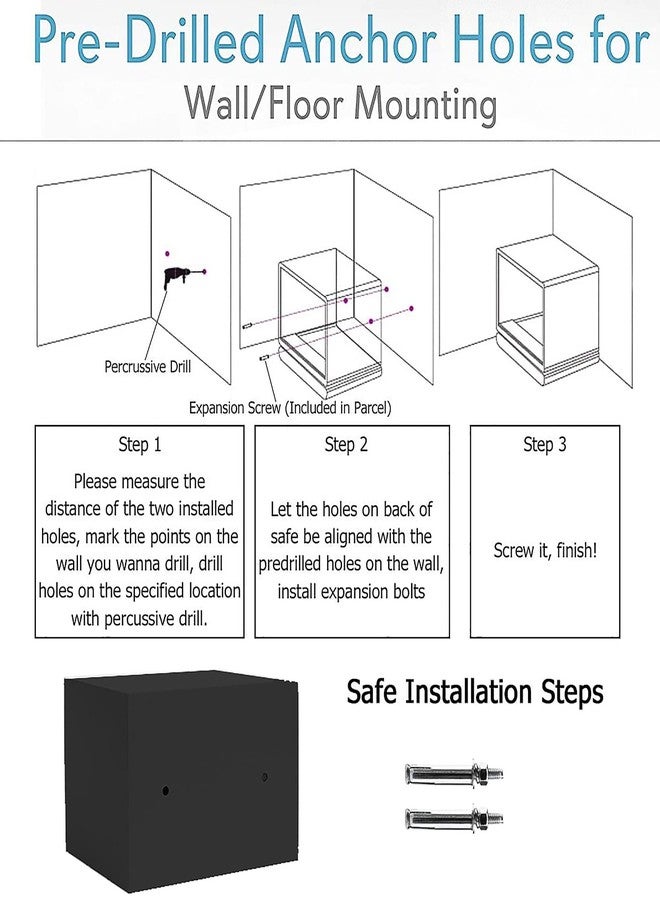 MOOCY In Drawer Safe, Small Metal Box with Digital Lock for Home Office Dorm Storage Money Medical Safety - Image 3