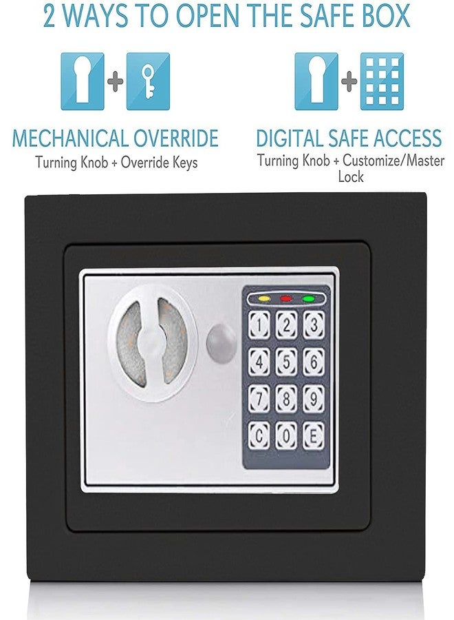 MOOCY In Drawer Safe, Small Metal Box with Digital Lock for Home Office Dorm Storage Money Medical Safety - Image 2