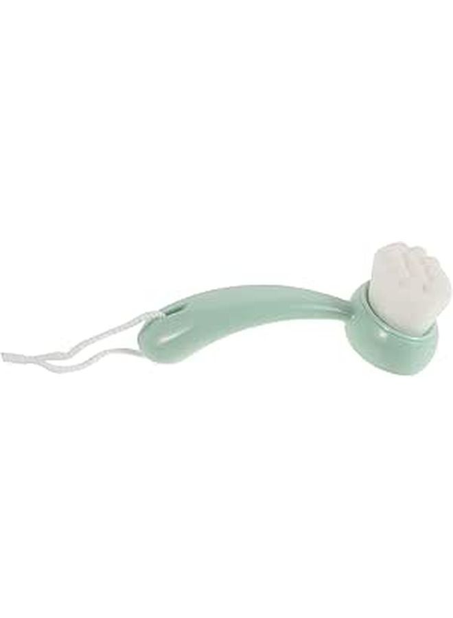Long Handle Manual Facial Brush Soft Bristles For Blackhead Removal Deep Cleansing Green - Image 1