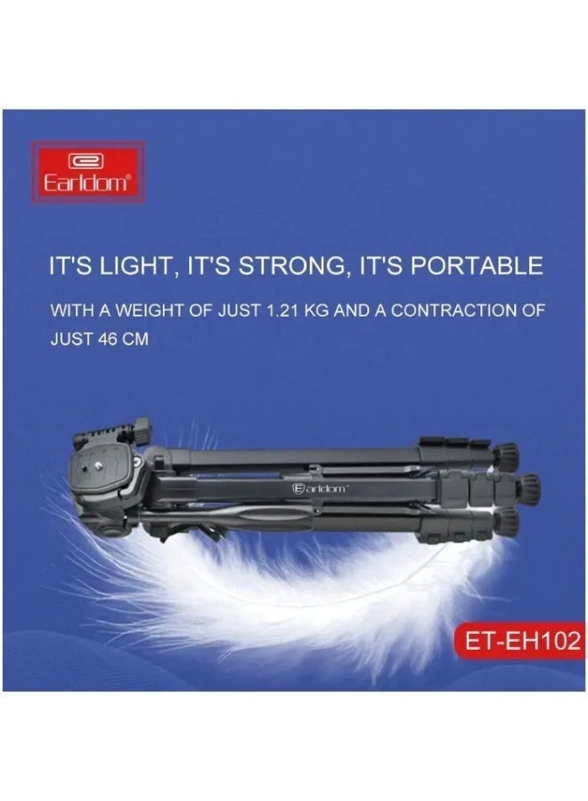 Earldom EH102 Outdoor Portable Tripod for Video Cameras, Phone and Camera Black - Image 4