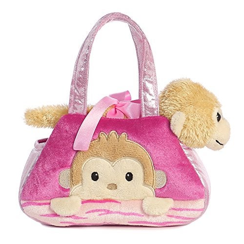 Aurora World Fancy Pals PeekABoo Monkey Pet Carrier Multicolor 7 inches - Image 1