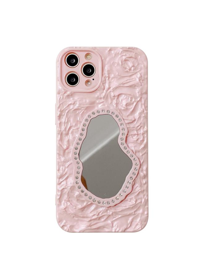 اس-توب جراب لهاتف iPhone 14 Pro Max مصنوع من مادة TPU ذات ملمس وردي عاكس - Image 1