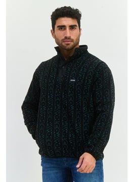 Volcom Men Allover Print Fleece Sweatshirts, Black  - Image 1