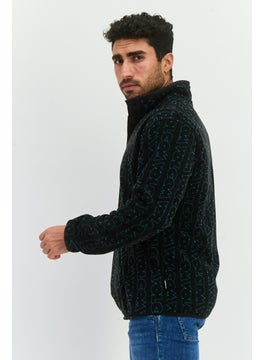 Volcom Men Allover Print Fleece Sweatshirts, Black  - Image 2