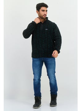 Volcom Men Allover Print Fleece Sweatshirts, Black  - Image 4