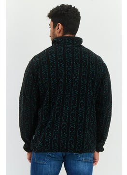Volcom Men Allover Print Fleece Sweatshirts, Black  - Image 3