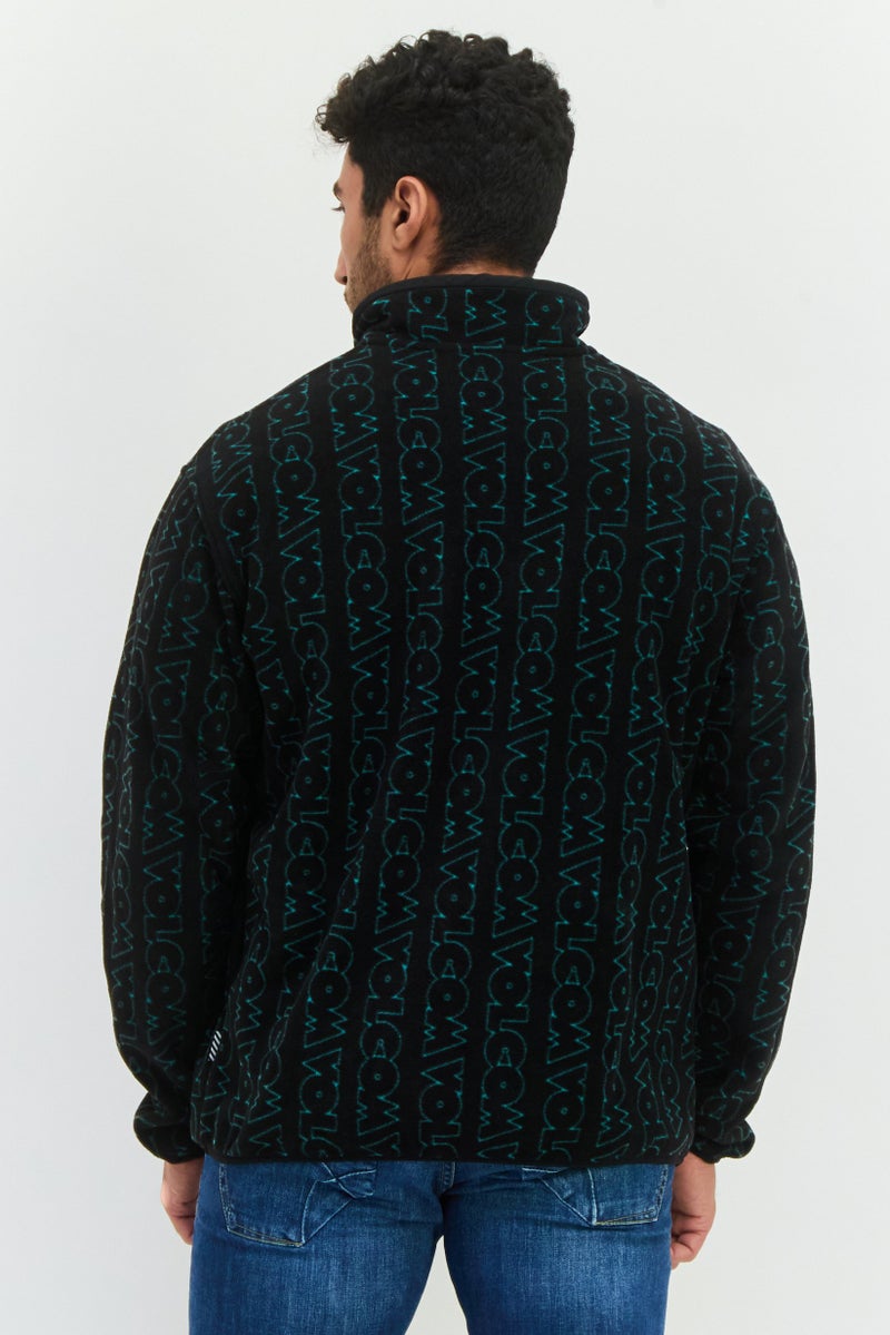 Volcom Men Allover Print Fleece Sweatshirts, Black  - Image 3