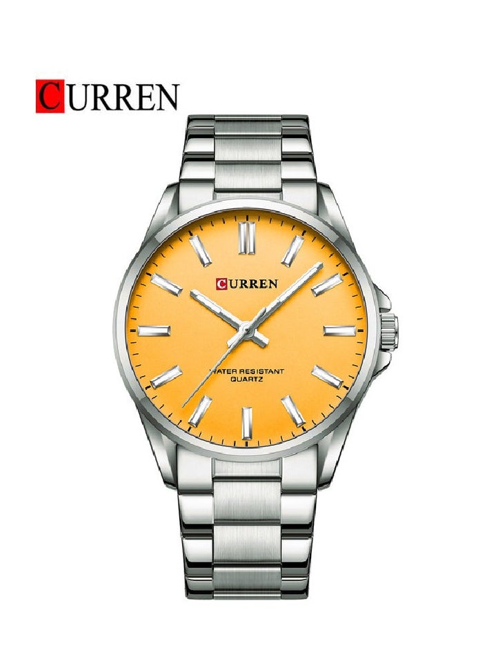 CURREN CURREN-9090 Original Brand Stainless Steel Band Wrist Watch For men With Free Box  - Image 1