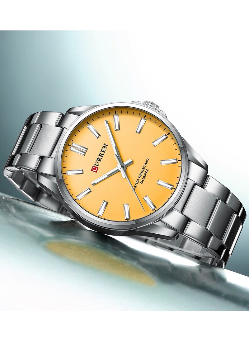 CURREN CURREN-9090 Original Brand Stainless Steel Band Wrist Watch For men With Free Box  - Image 2