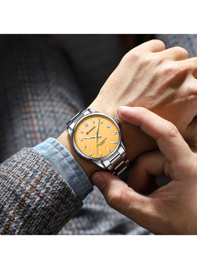 CURREN CURREN-9090 Original Brand Stainless Steel Band Wrist Watch For men With Free Box  - Image 3