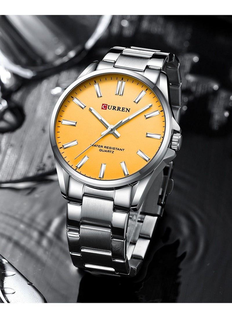 CURREN CURREN-9090 Original Brand Stainless Steel Band Wrist Watch For men With Free Box  - Image 4