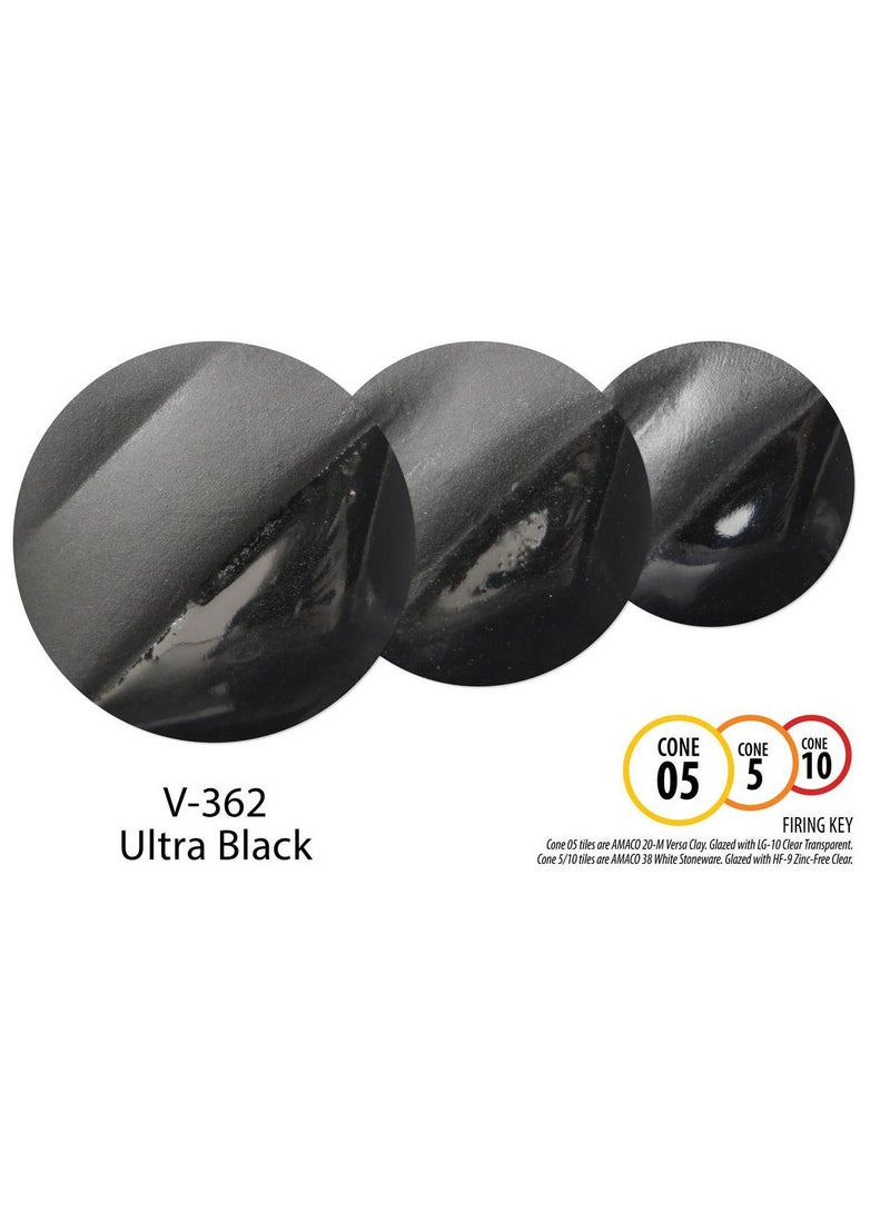 Amaco Velvet V-362 Ultra Black Underglaze Lead Free for Pottery and Ceramics 2oz - Image 2