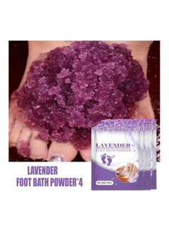Generic Lavender foot bath salt cleanses and nourishes the feet. Moisturizes the skin and makes it soft and sensitive. Suitable for both men and women.4 pcs X25g  - Image 1