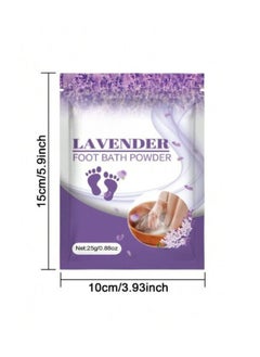 Generic Lavender foot bath salt cleanses and nourishes the feet. Moisturizes the skin and makes it soft and sensitive. Suitable for both men and women.4 pcs X25g  - Image 4