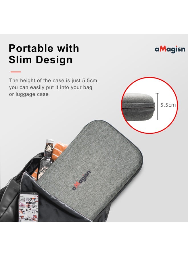 aMagisn Slim Protective Storage Case Compatible with DJI Osmo Action 5 Pro/4/3 – Lightweight Travel Carrying Bag with Removable Insert, Dual-Layer Mesh, Anti-Shock Lining, for Accessories & Camera - Image 2