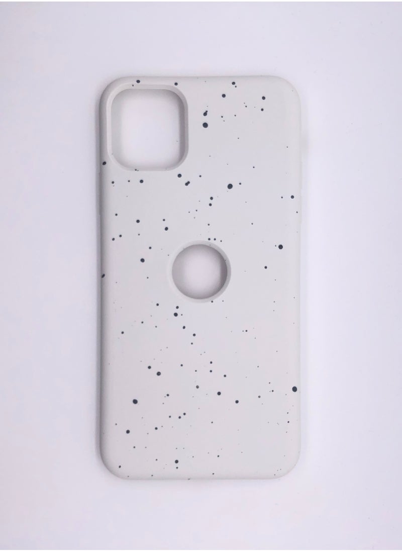 LEEKA - iPhone 11 New Dotted Design Glow Feel PKK Silicone Case for iPhone 11 White - Image 1