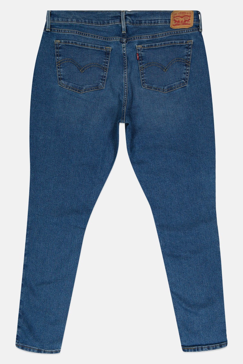 Levi's جينز نسائي سوبر سكينى مغسول وقابل للتمدد، أزرق - Image 3