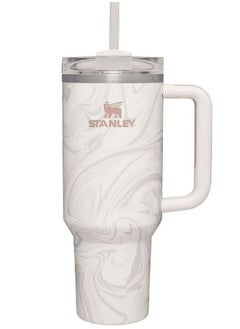 Quencher H2.0 FlowState 40 oz Swirl Tumbler with Lid & Straw,  Stainless Steel Vacuum Insulated – Keeps Drinks Hot/Cold for Hours, Durable & Leakproof Travel Mug