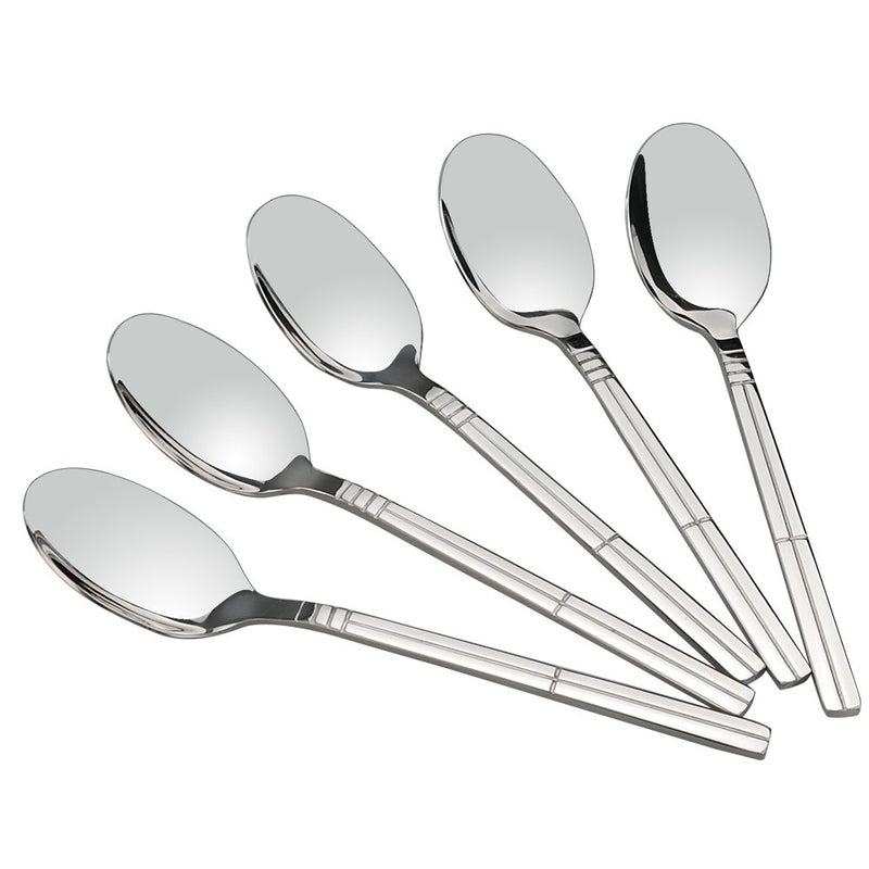 Saedy Stainless Steel Dessert Spoons 67 Inches 12 Piece Small Spoons for Dessert
