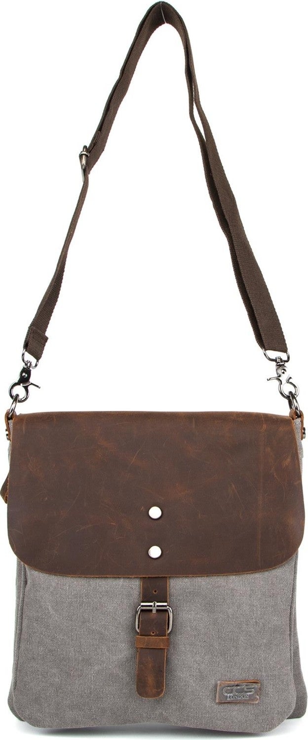 Necati Çanta Go Beyond Boundaries with Necati Bag Multifunctional Canvas Messenger Bag Gray  - Image 1