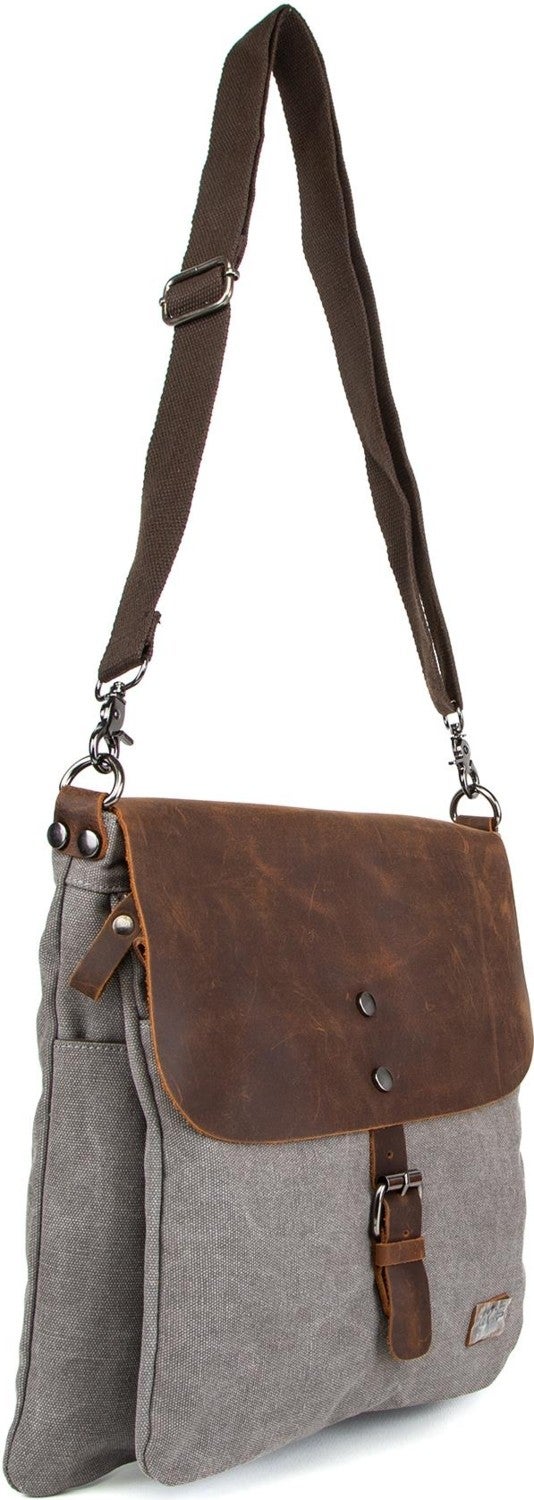Necati Çanta Go Beyond Boundaries with Necati Bag Multifunctional Canvas Messenger Bag Gray  - Image 2