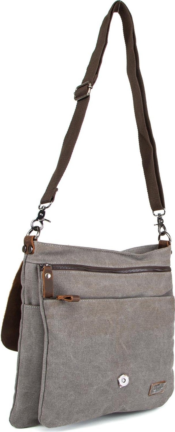 Necati Çanta Go Beyond Boundaries with Necati Bag Multifunctional Canvas Messenger Bag Gray  - Image 5