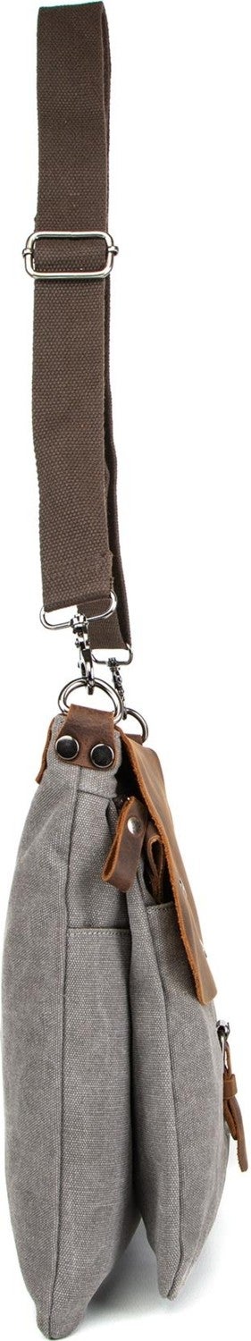 Necati Çanta Go Beyond Boundaries with Necati Bag Multifunctional Canvas Messenger Bag Gray  - Image 3
