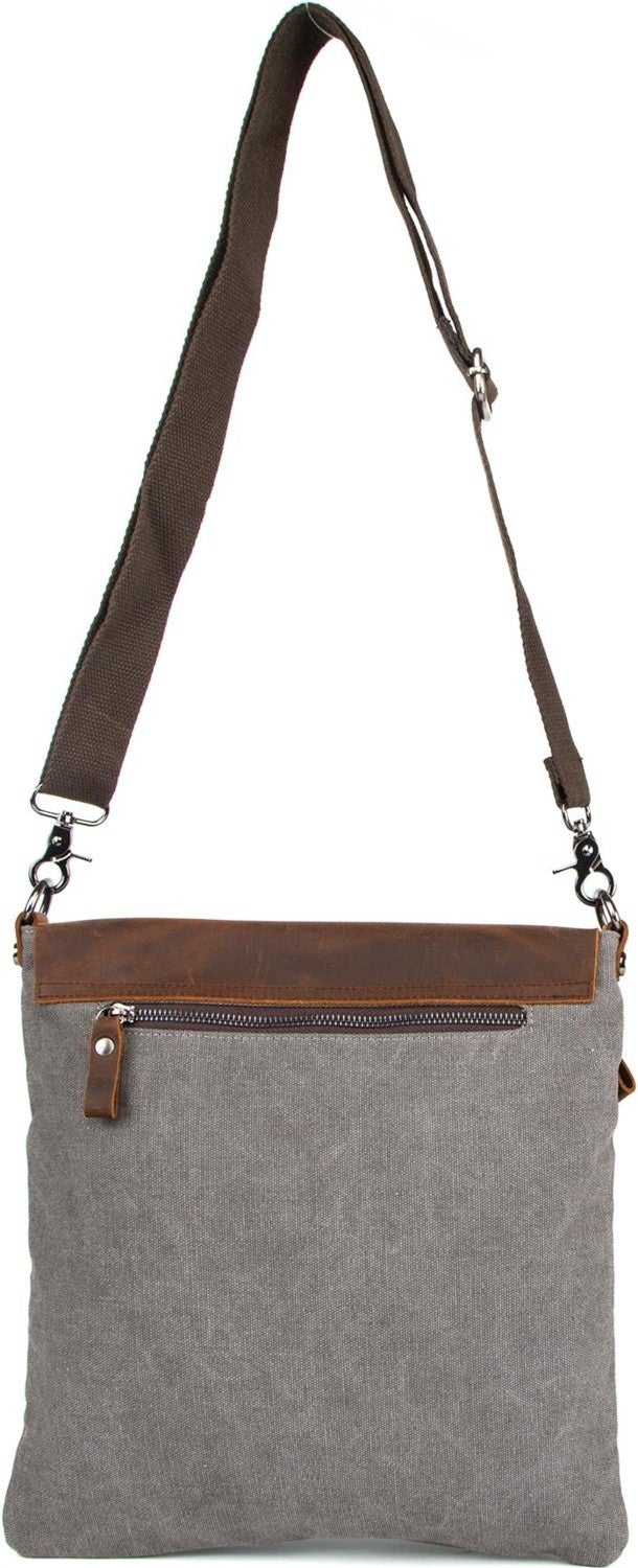 Necati Çanta Go Beyond Boundaries with Necati Bag Multifunctional Canvas Messenger Bag Gray  - Image 4