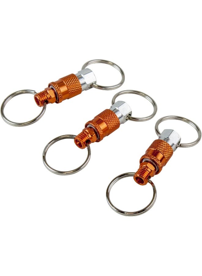 Freeman KEYQC3 Pull Apart Coupler Keychain with 2 Split Rings, 3 Pack - Image 1
