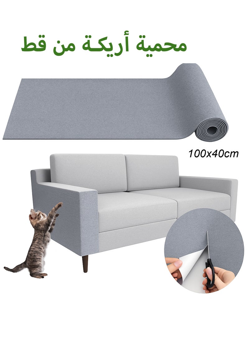 منى للألعاب واقي خدش للقطط ذاتي اللصق – حصيرة خدش كبيرة 100×40 سم من اللّباد، حماية فعّالة للكنب والأثاث، قابلة للقص، لاصق قوي ويصلح لمختلف الأسطح - Image 2