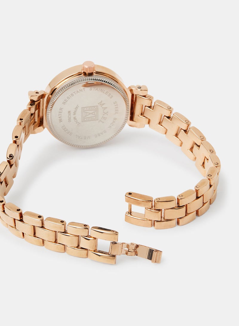 Maxel Women's Quartz Classic Fashion Analog Wrist Watch MX498 - 28mm - Image 3