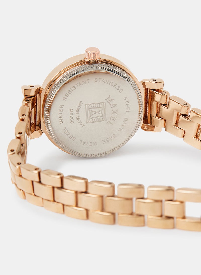 Maxel Women's Quartz Classic Fashion Analog Wrist Watch MX498 - 28mm - Image 4